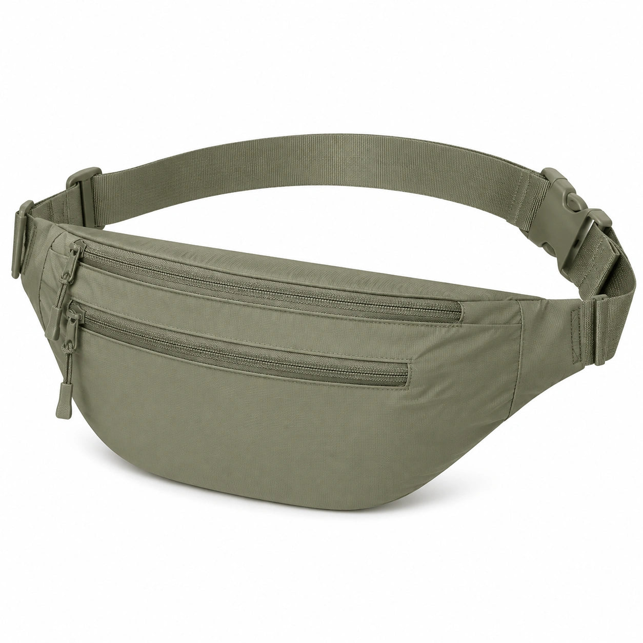 Sac banane 32 × 7 × 15 cm textile synthétique vert kaki à ceinture réglable