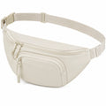 Sac banane 30 x 15 x 7 cm beige en matière synthétique avec sangle réglable