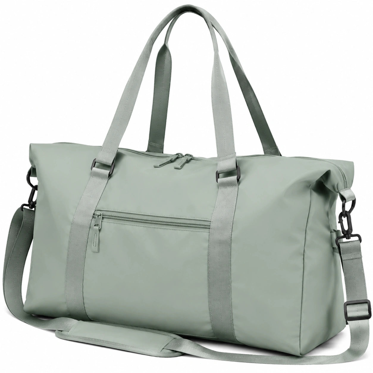 Sac de voyage 50 × 24 × 32 cm en polyester vert sauge à bandoulière réglable
